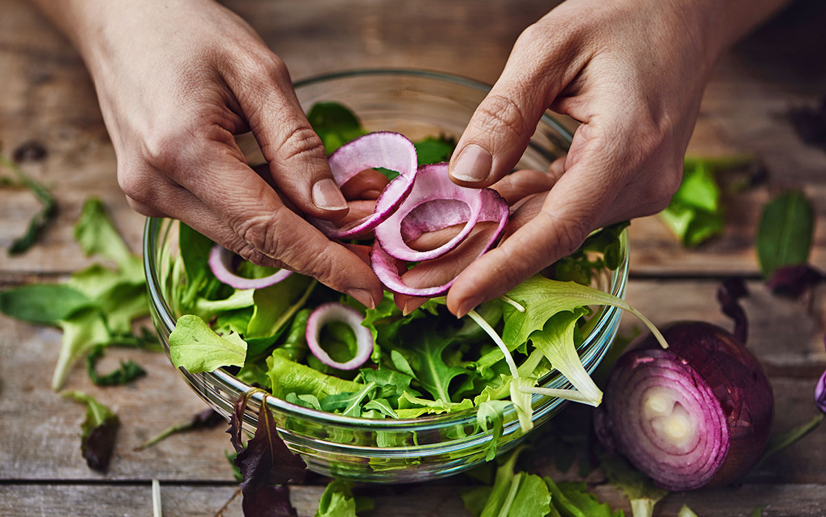 Hands Preparing Salad Kesha Textile Kesha Textile Hands Preparing Salad